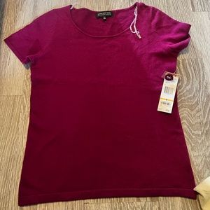 Jones New York cashmere short sleeve sweater